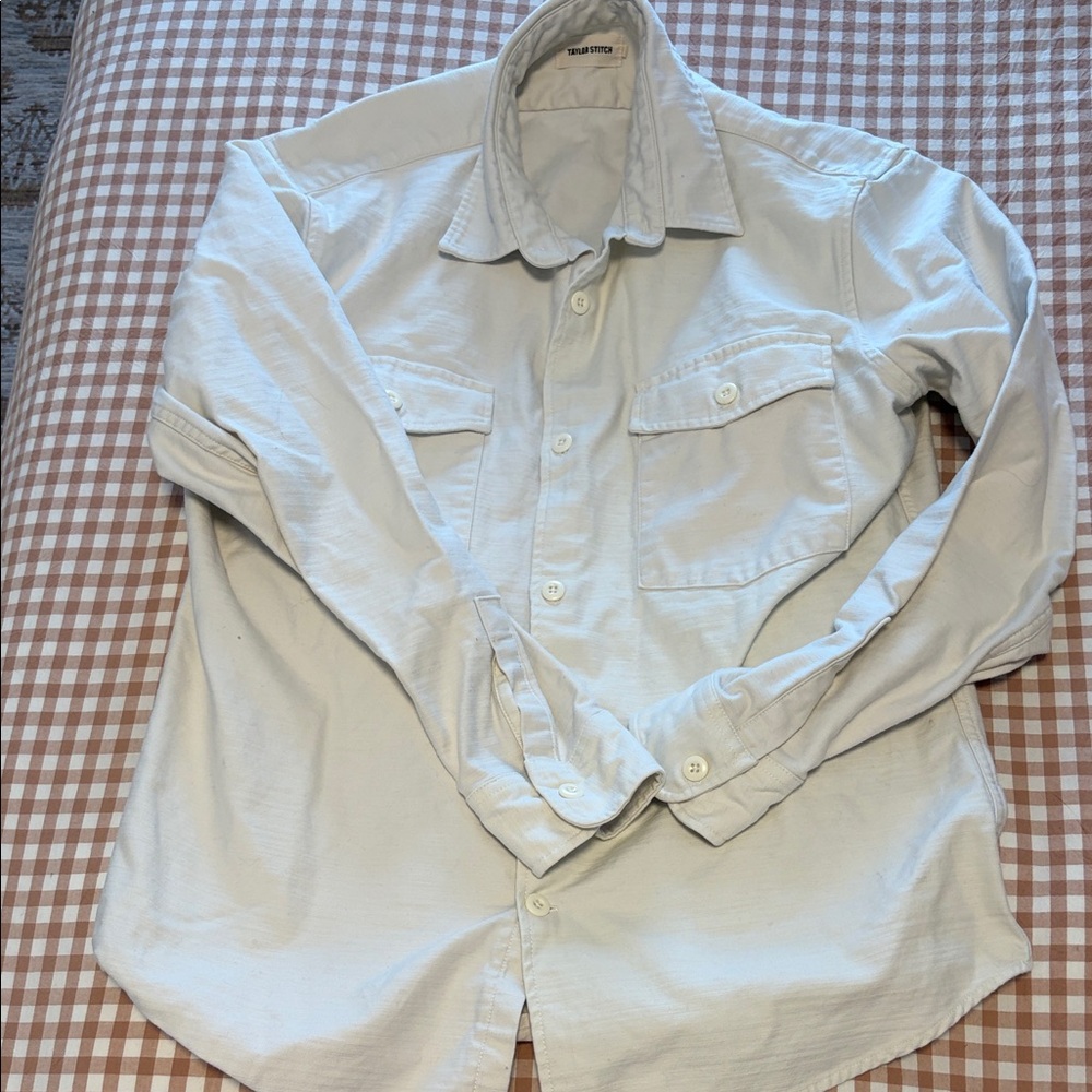 Taylor Stitch Light Beige/Cream Casual Button-Down Shirt